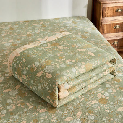 Ownkoti Cotton Gauze Floral Leaf Jacquard Quilt - image 6