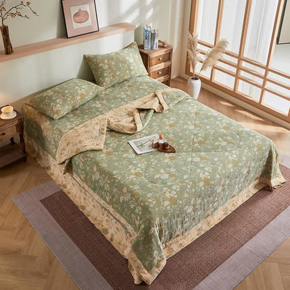 Ownkoti Cotton Gauze Floral Leaf Jacquard Quilt - image 3