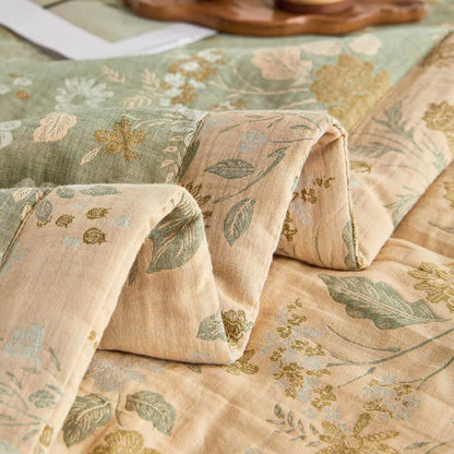 Ownkoti Cotton Gauze Floral Leaf Jacquard Quilt - image 9