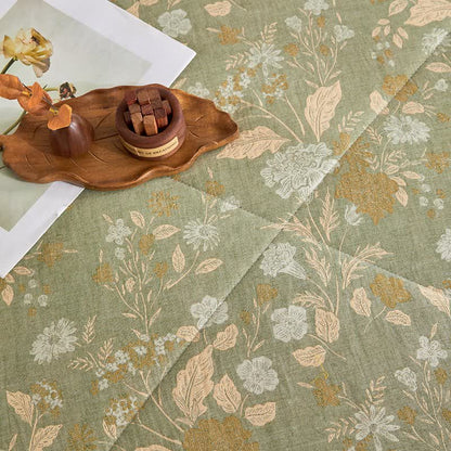 Ownkoti Cotton Gauze Floral Leaf Jacquard Quilt - image 8