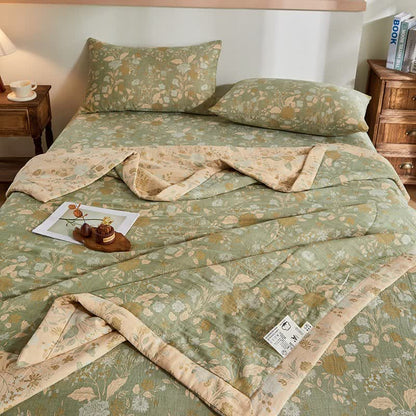 Ownkoti Cotton Gauze Floral Leaf Jacquard Quilt - image 5