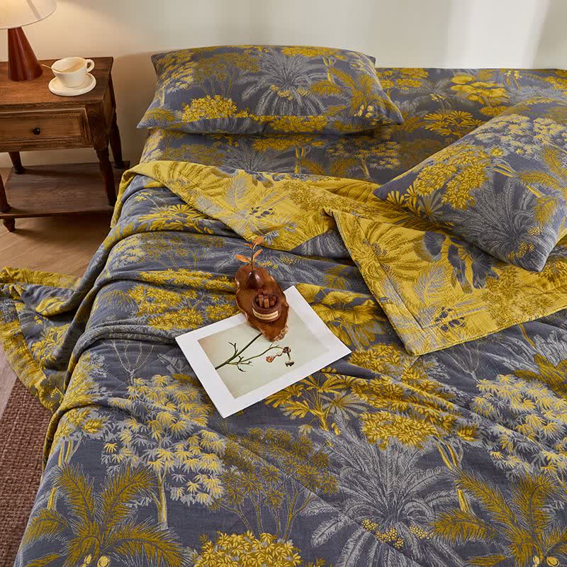 Ownkoti Cotton Gauze Botanical Tree Jacquard Quilt - image 5