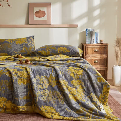Ownkoti Cotton Gauze Botanical Tree Jacquard Quilt - image 3
