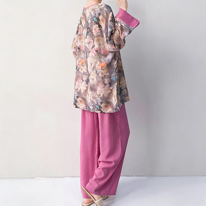 Ownkoti Artistic Floral Eastern-Inspired Loungewear Set - image 4