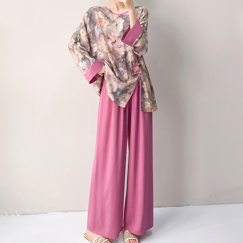 Ownkoti Artistic Floral Eastern-Inspired Loungewear Set - image 3