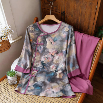 Ownkoti Artistic Floral Eastern-Inspired Loungewear Set - image 7