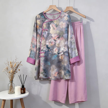 Ownkoti Artistic Floral Eastern-Inspired Loungewear Set - image 6