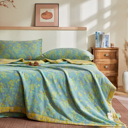 Ownkoti Cotton Gauze Romantic Rose Jacquard Quilt - image 3