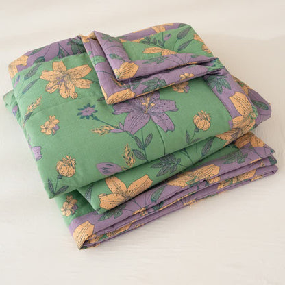 Ownkoti Lily Floral Print Cotton Linen Quilt - image 9