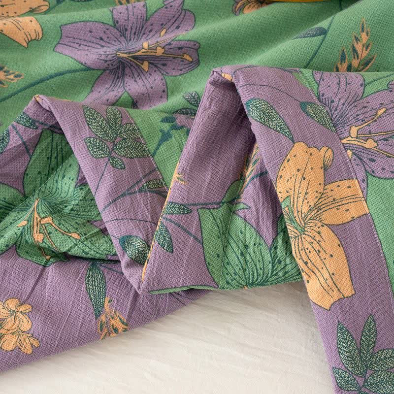 Ownkoti Lily Floral Print Cotton Linen Quilt - image 10