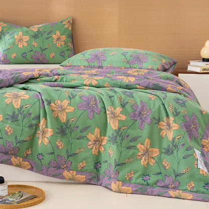 Ownkoti Lily Floral Print Cotton Linen Quilt - image 4