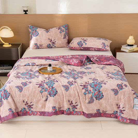 Ownkoti Spring-Inspired Floral Print Cotton Linen Quilt - image 0