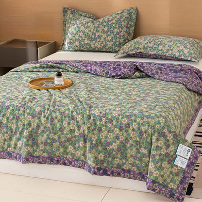 Ownkoti Crabapple Blossom-Inspired Cotton Linen Quilt - image 6
