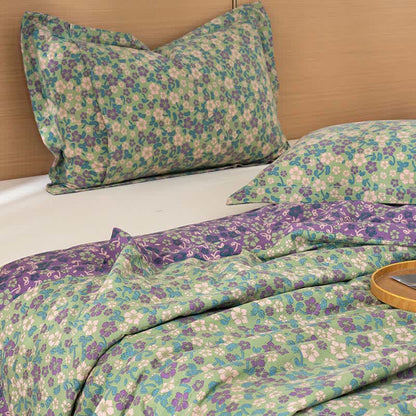 Ownkoti Crabapple Blossom-Inspired Cotton Linen Quilt - image 6