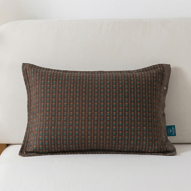 Ownkoti Vintage Bohemia Button Cotton Pillowcases (2PCS)  - image 1