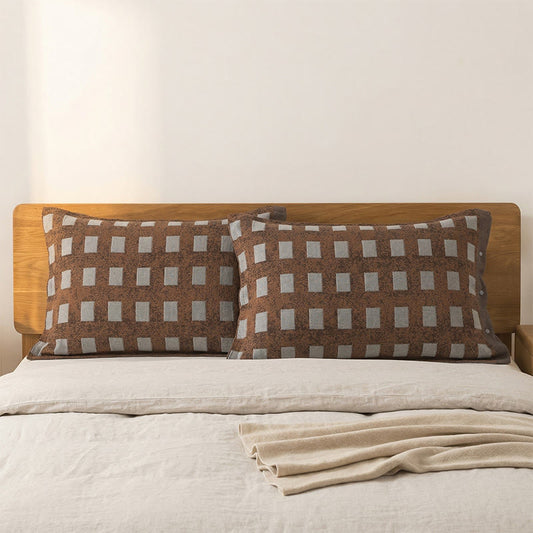 Ownkoti Modern Jacquard Cotton Pillowcases(2PCS)  - Grey - 52cm x76cm - image 0