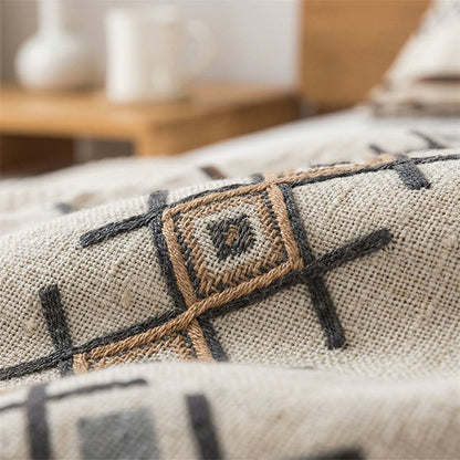 Ownkoti Geometric Cotton Gauze Button Pillowcases (2PCS)  - image 1
