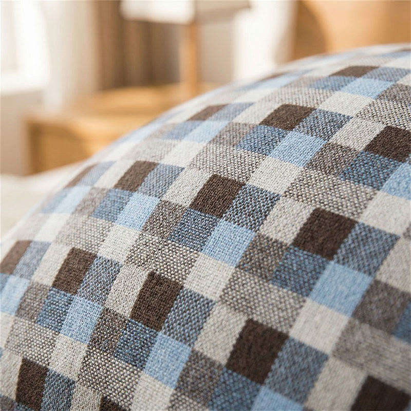 Ownkoti  Grid Button Pure Cotton Pillowcases (2PCS)  - image 3