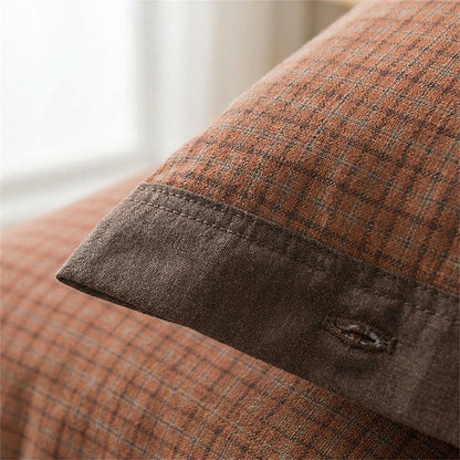 Ownkoti  Mini Plaid Button Cotton Pillowcases (2PCS)  - image 1