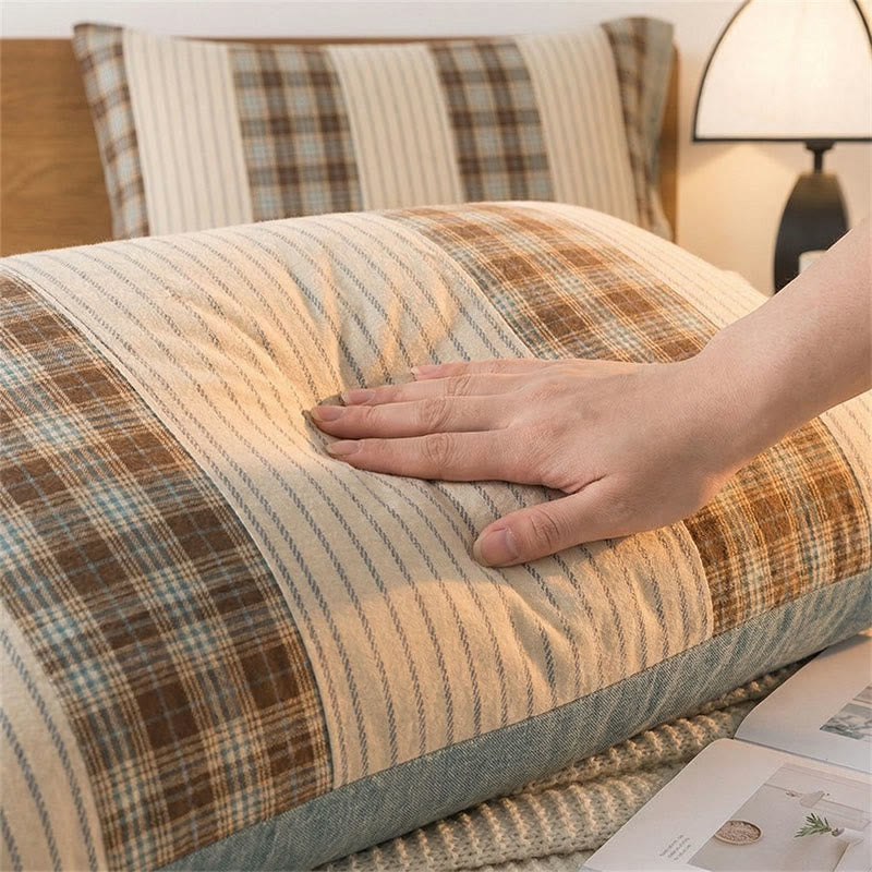 Ownkoti  Plaid Stripe Pure Cotton Pillowcases (2PCS)  - image 1