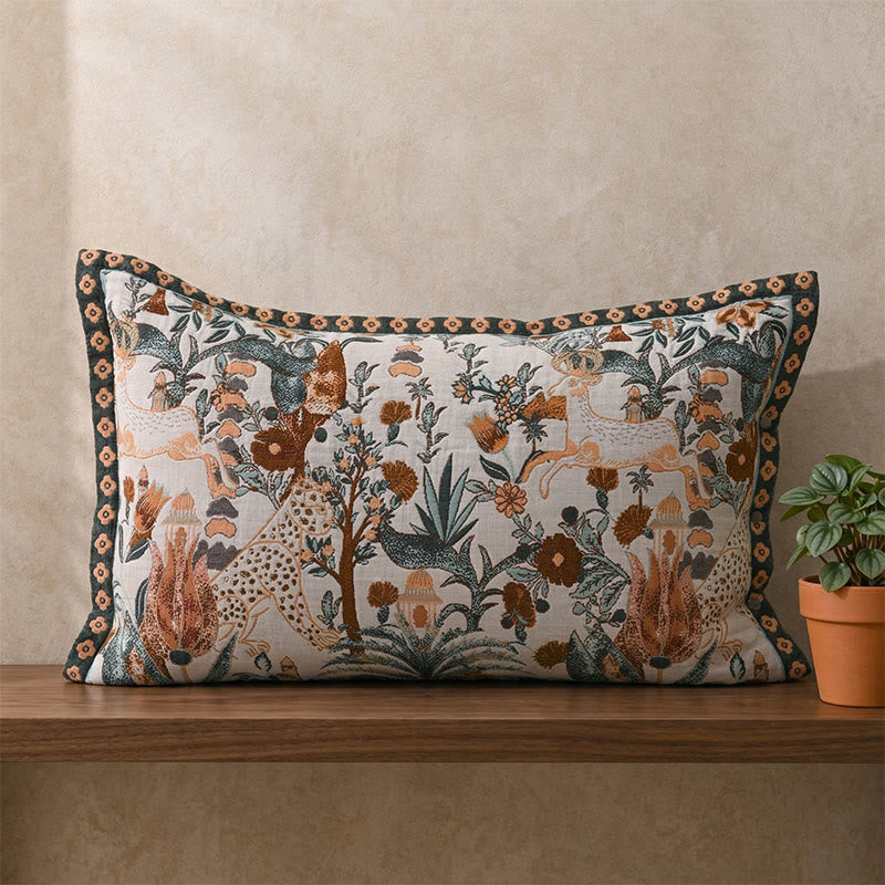 Ownkoti Pure Cotton Jacquard Button Pillowcases (2PCS)  - Orange&Green - 80cm x 54cm - image 0