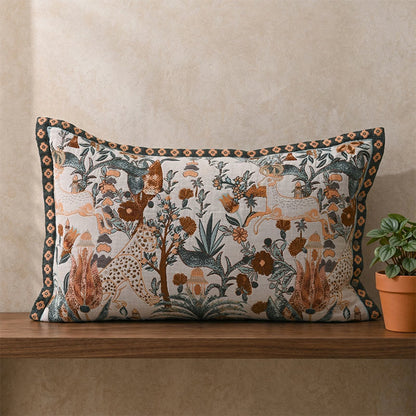 Ownkoti Pure Cotton Jacquard Button Pillowcases (2PCS)  - Orange&Green - 80cm x 54cm - image 0