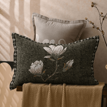 Ownkoti Pure Cotton Jacquard Magnolia Pillowcases (2PCS)  - Green - 80cm x 54cm - image 0