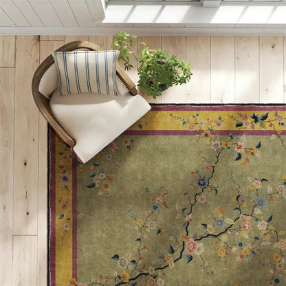 Ownkoti Vintage Oriental Botanical Foldable Area Rug - image 3