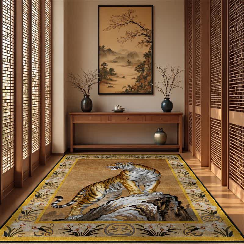 Ownkoti Foldable Luxury Oriental Tiger Area Rug - image 1