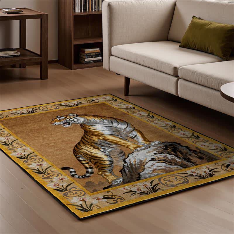 Ownkoti Foldable Luxury Oriental Tiger Area Rug - image 3