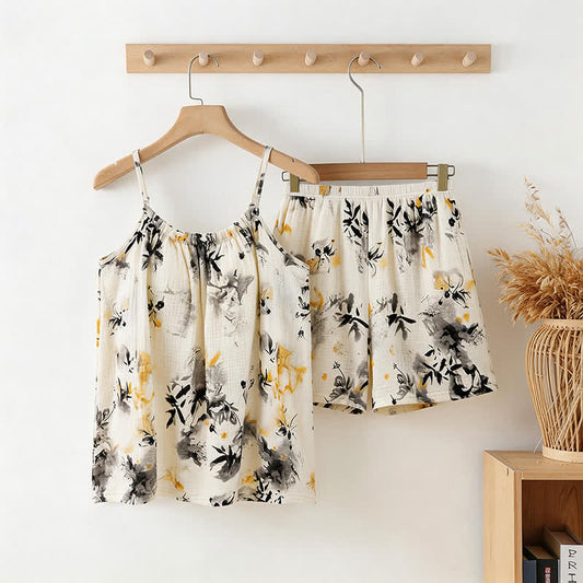 Ownkoti Ink Wash Cotton Gauze Cami Pajamas - Multicolor - XXL - image 0