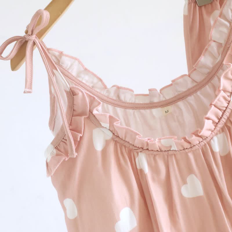 Ownkoti Cotton Double Gauze Heart Cami Pajamas - image 6