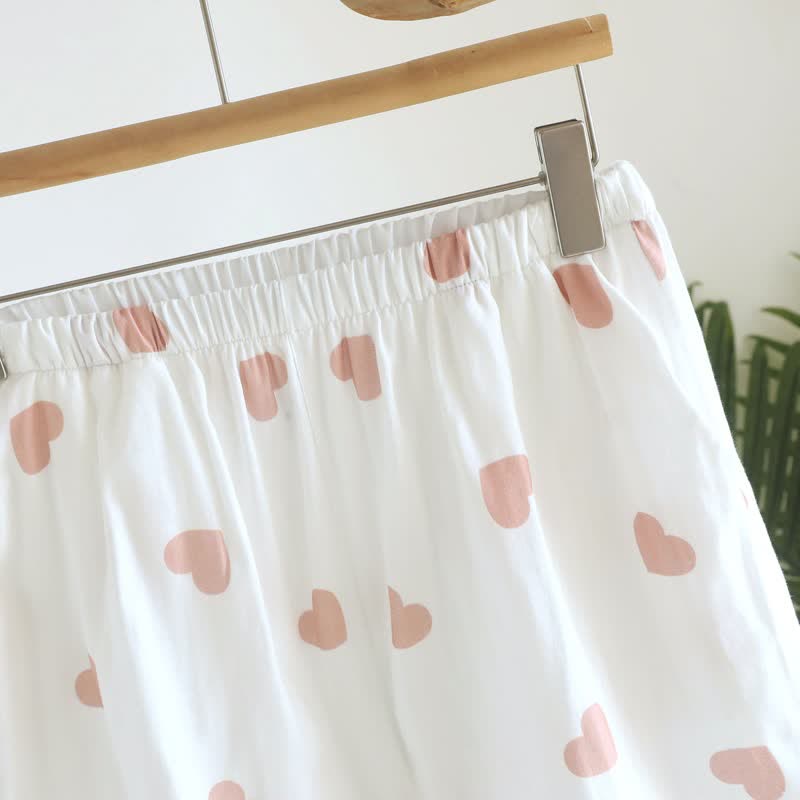 Ownkoti Cotton Double Gauze Heart Tank Pajamas - image 10