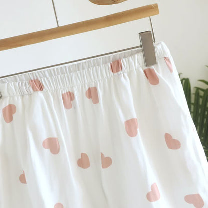 Ownkoti Cotton Double Gauze Heart Tank Pajamas - image 10