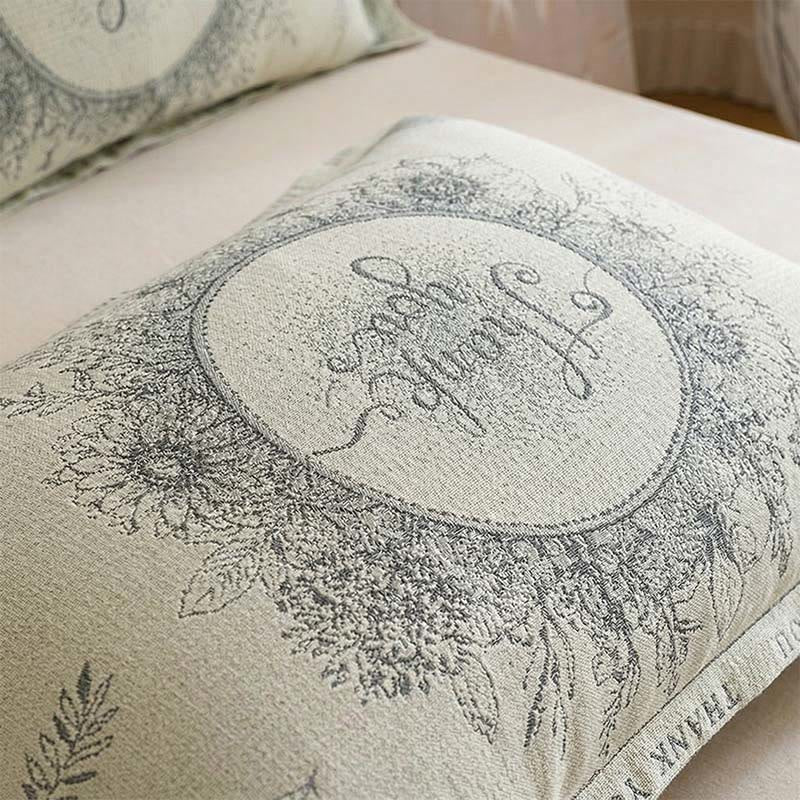 Ownkoti Grateful Floral Cotton Linen Pillowcases (2PCS)  - image 1