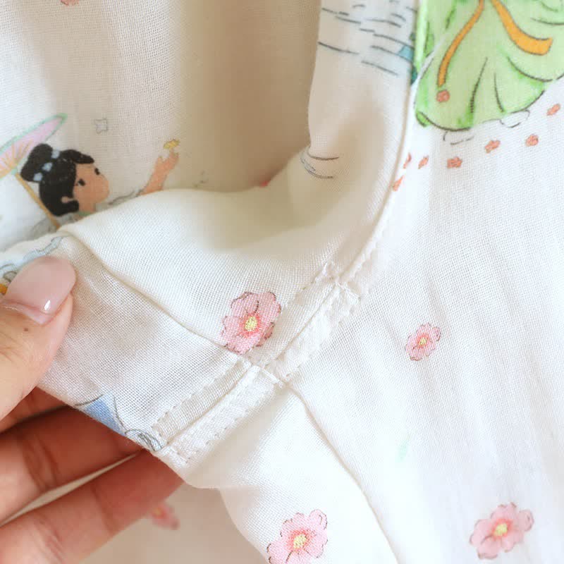 Ownkoti Vintage Oriental Princess Inspired Cotton Pajamas(3PCS) - image 12