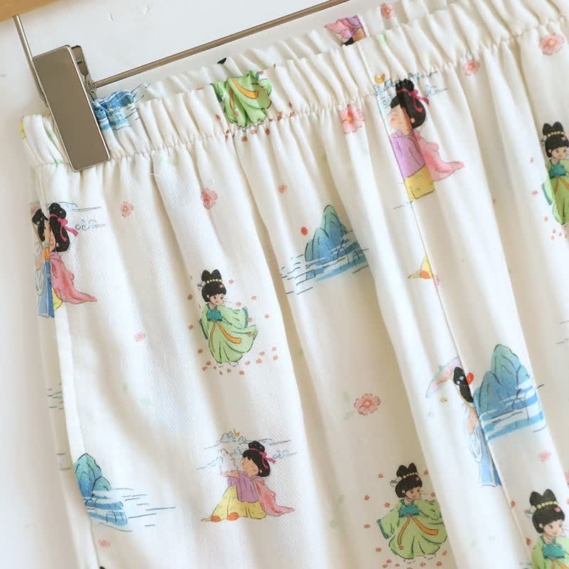 Ownkoti Vintage Oriental Princess Inspired Cotton Pajamas(3PCS) - image 10