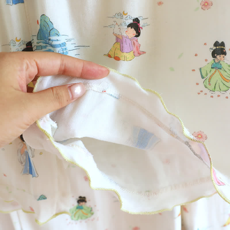 Ownkoti Vintage Oriental Princess Inspired Cotton Pajamas(3PCS) - image 8