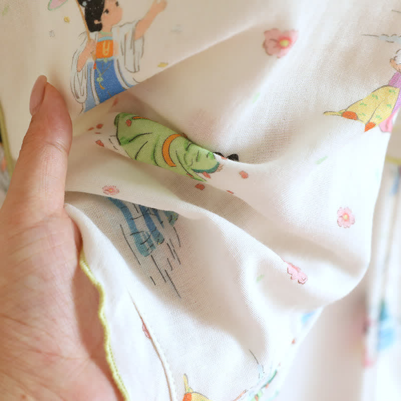 Ownkoti Vintage Oriental Princess Inspired Cotton Pajamas(3PCS) - image 13