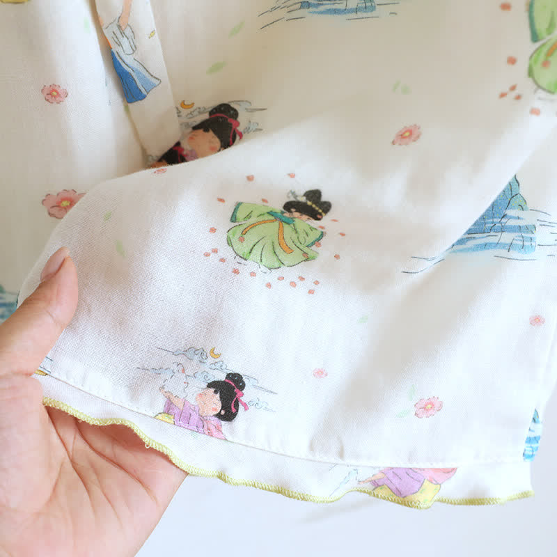 Ownkoti Vintage Oriental Princess Inspired Cotton Pajamas(3PCS) - image 14
