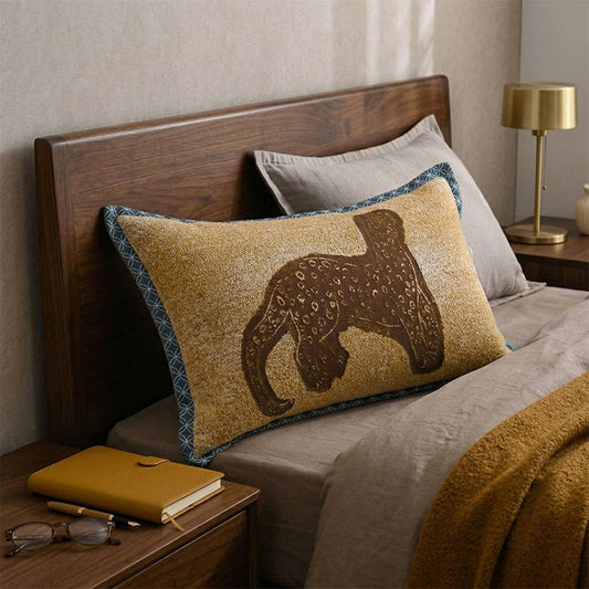 Ownkoti Bohemian Jacquard Leopard  Pillowcases (2PCS)  - Brown&Yellow - 80cm x 54cm - image 0