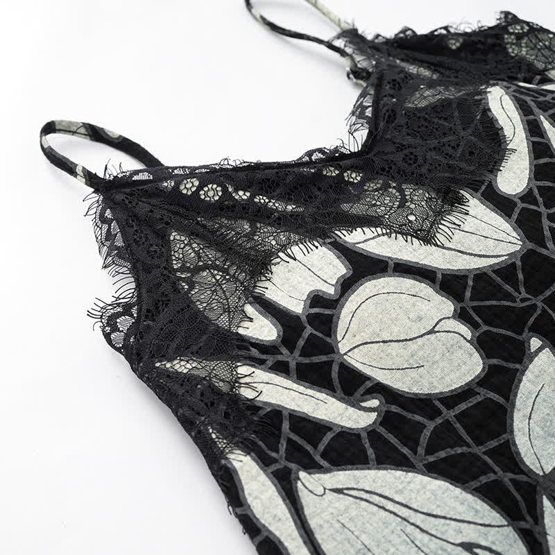 Ownkoti Abstract Floral Cotton Cami & Shorts Pajamas - image 6