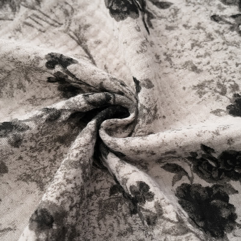Ownkoti Black Floral Cotton Cami & Shorts Pajamas - image 8