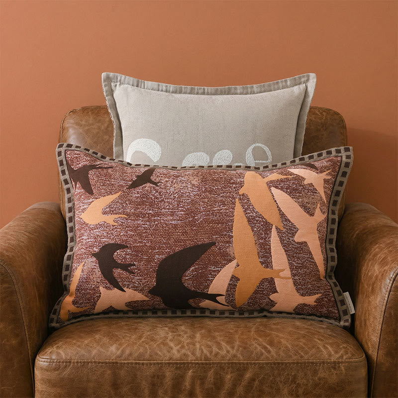 Ownkoti Birds Jacquard Vintage Button Pillowcases (2PCS)  - image 1