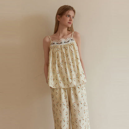 Ownkoti Ditsy Floral Cotton Double Gauze Cami Pajamas - image 7