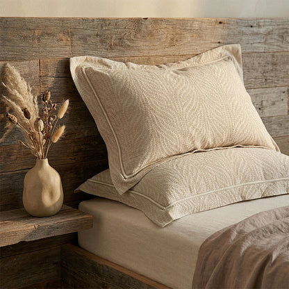 Ownkoti Wheat Jacquard Envelope Pillowcases (2PCS)  - image 1