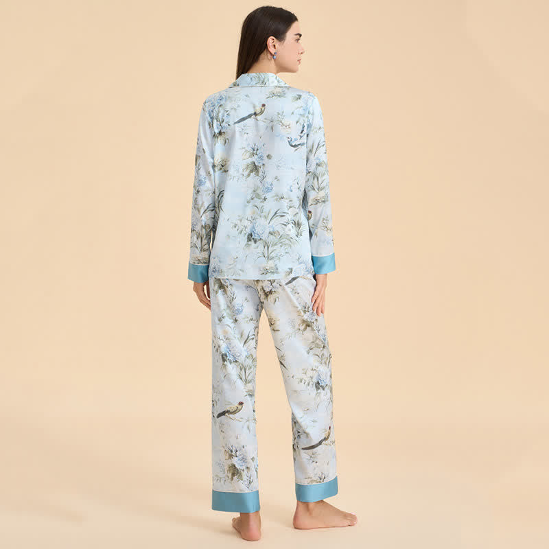 Ownkoti Elegant Floral & Bird Print Pajama Set - image 5