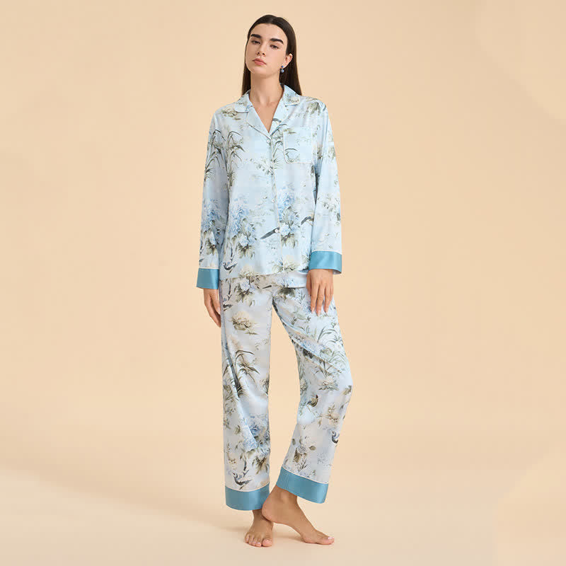 Ownkoti Elegant Floral & Bird Print Pajama Set - image 3