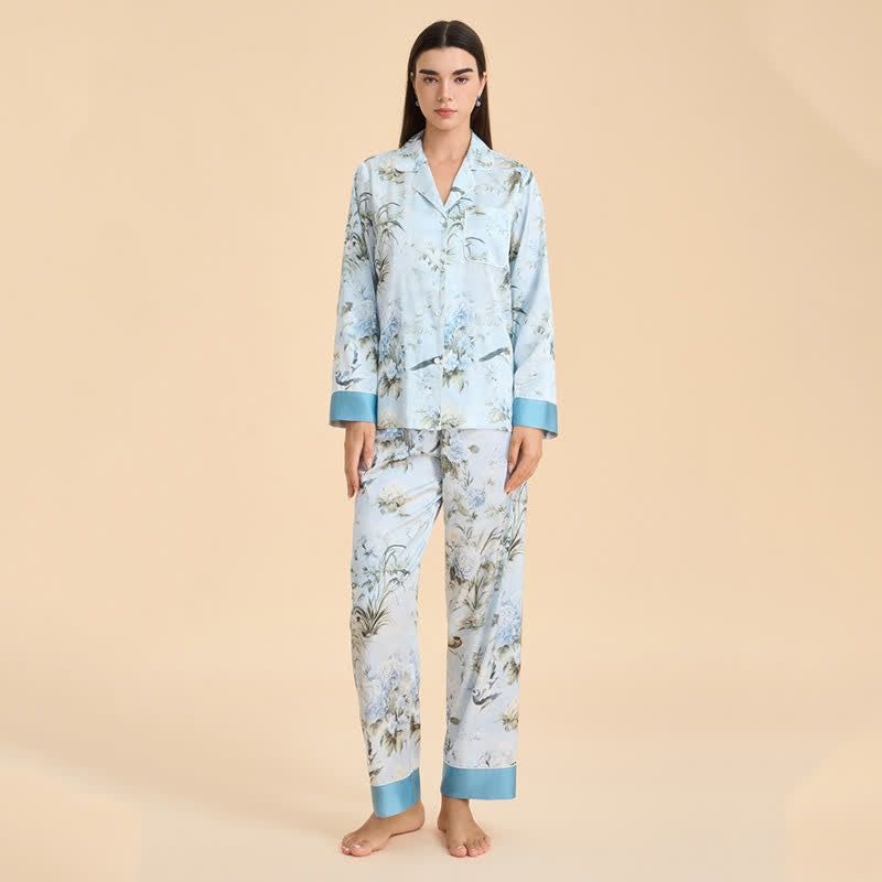 Ownkoti Elegant Floral & Bird Print Pajama Set - image 2