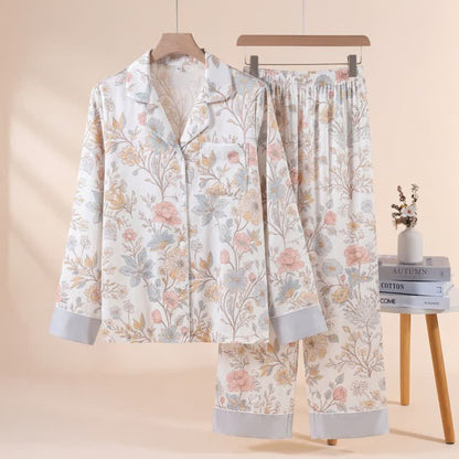 Ownkoti Fresh Bloom Floral Pajama Set - Beige - XL - image 0
